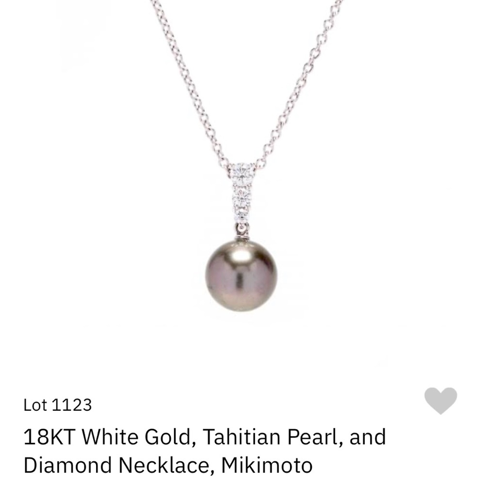 MIKIMOTO BLACK PEARL W DIAMONDS